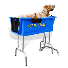 Foldable Elevated Pet Bath Tub – Portable Washing Station for Medium & Large Dogs and Cats
