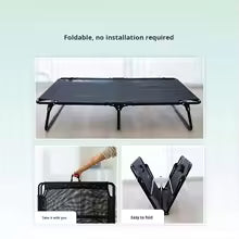 Large Elevated Summer Dog Bed – Eco-Friendly Pet Cot with Iron Frame, Breathable & Washable, No Assembly Needed
